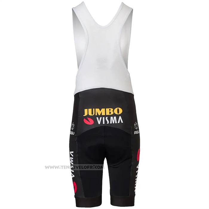 2022 Maillot Cyclisme Jumbo Visma Rouge Blanc Bleu Manches Courtes Et Cuissard